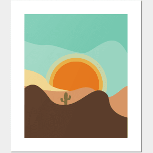 Arizona desert climate, sun and sand, cactus ideas, cactus not a hugger, sand mountains , orange moon Posters and Art